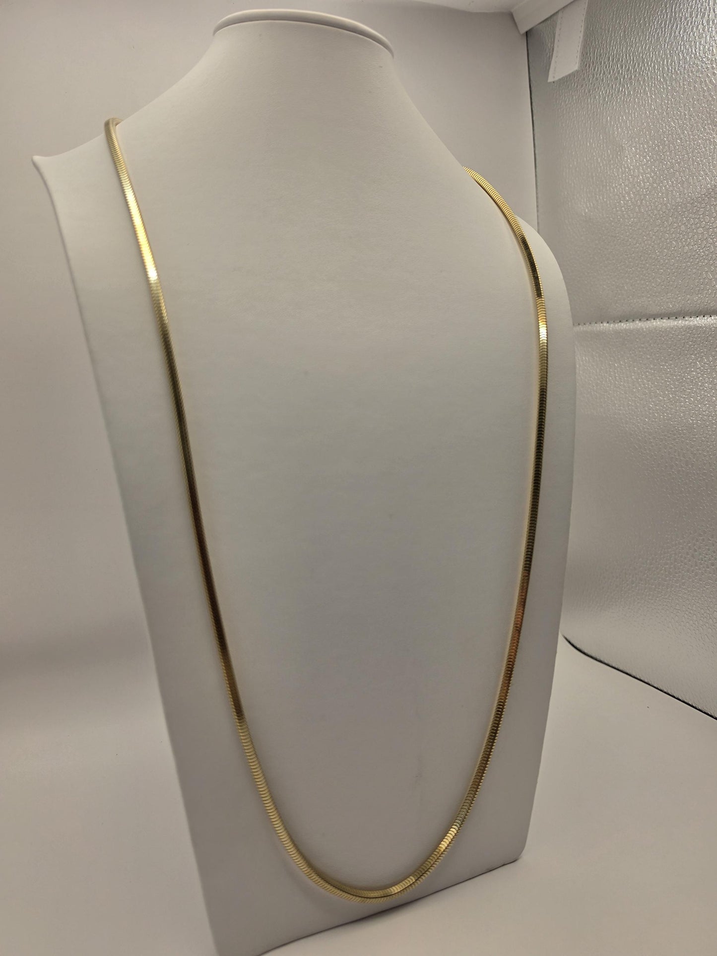 Gold Plated Sterling Silver 3.5mm Snake Chain Necklace 36 Inch