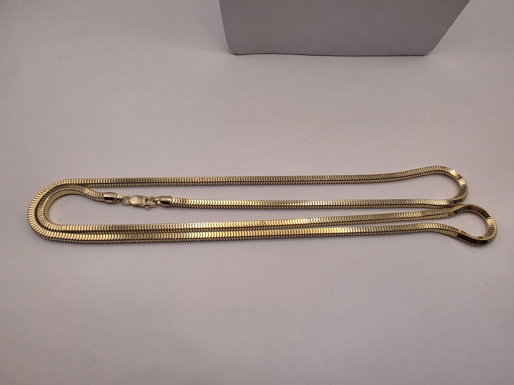 Gold Plated Sterling Silver 3.5mm Snake Chain Necklace 36 Inch