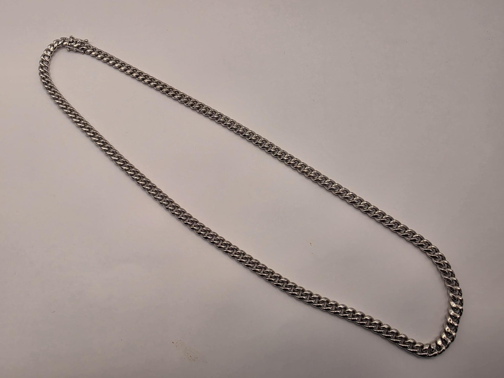 Sterling Silver Cuban Curb Chain Necklace | 925 Silver 5mm Chain 20 Inch