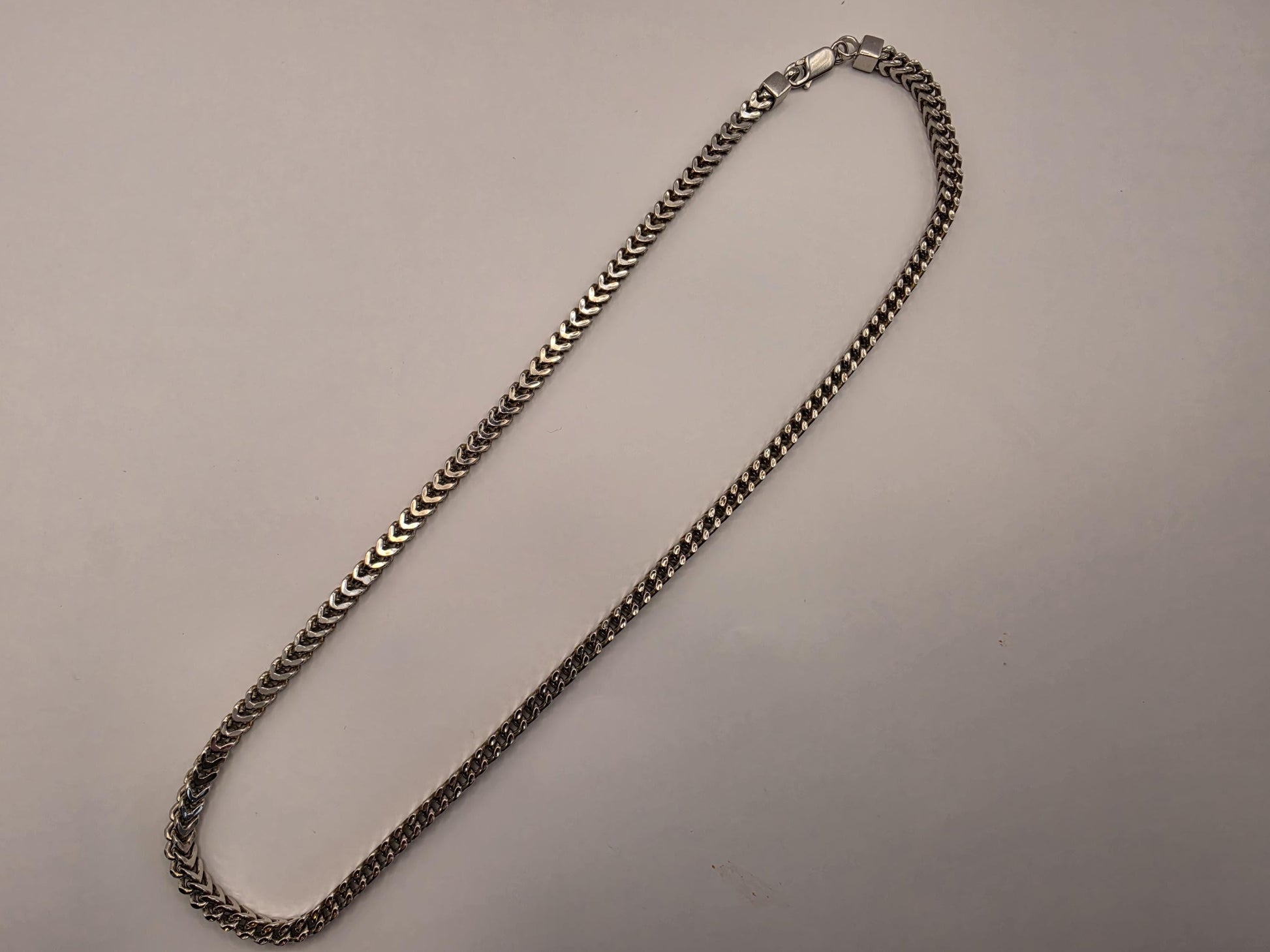 Sterling Silver Franco Chain Necklace | 925 Silver 4mm Chain 20 Inch