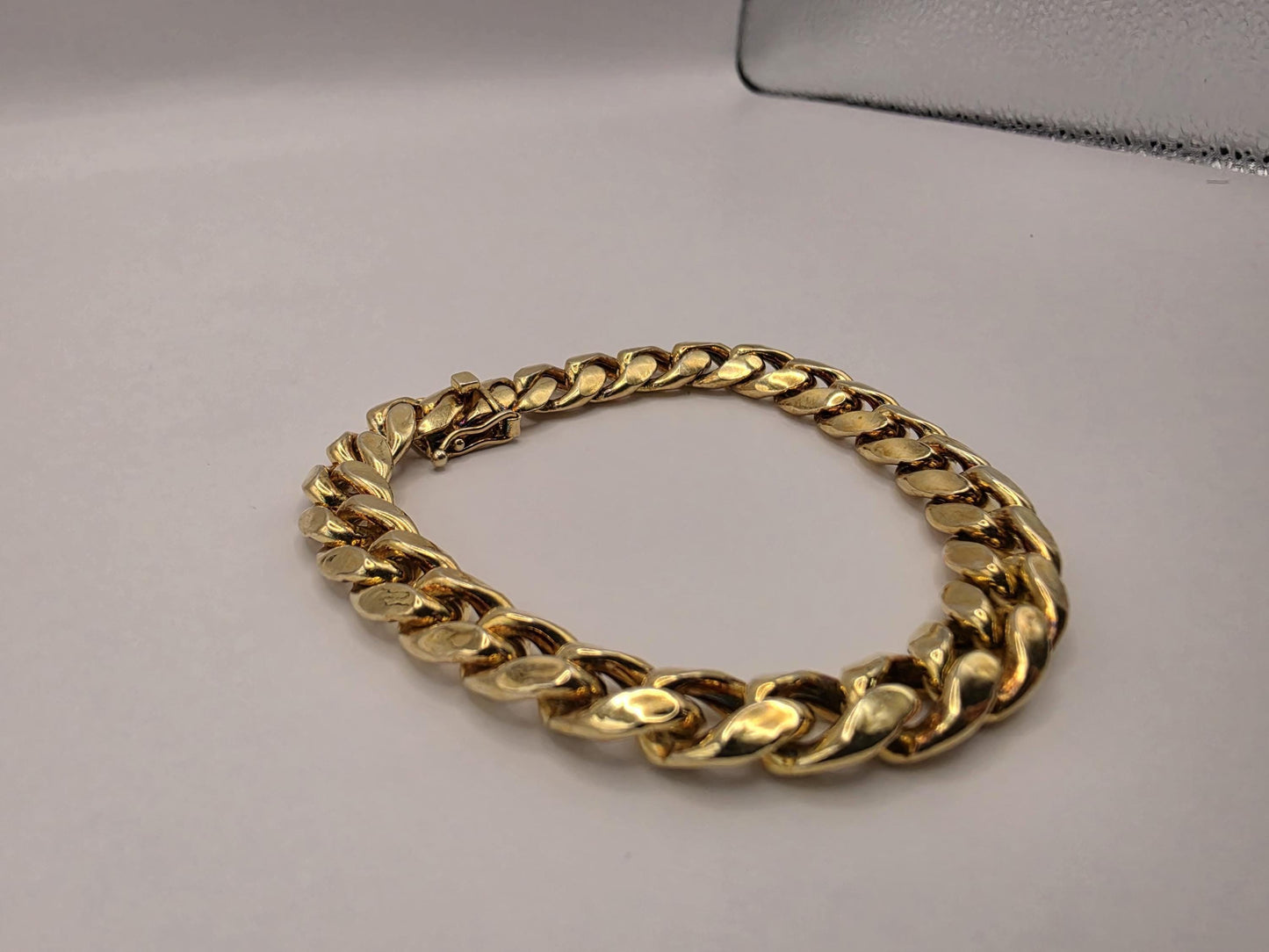 Gold Plated Cuban Link Bracelet | 925 Silver Gold Bracelet 9 Inch 10mm