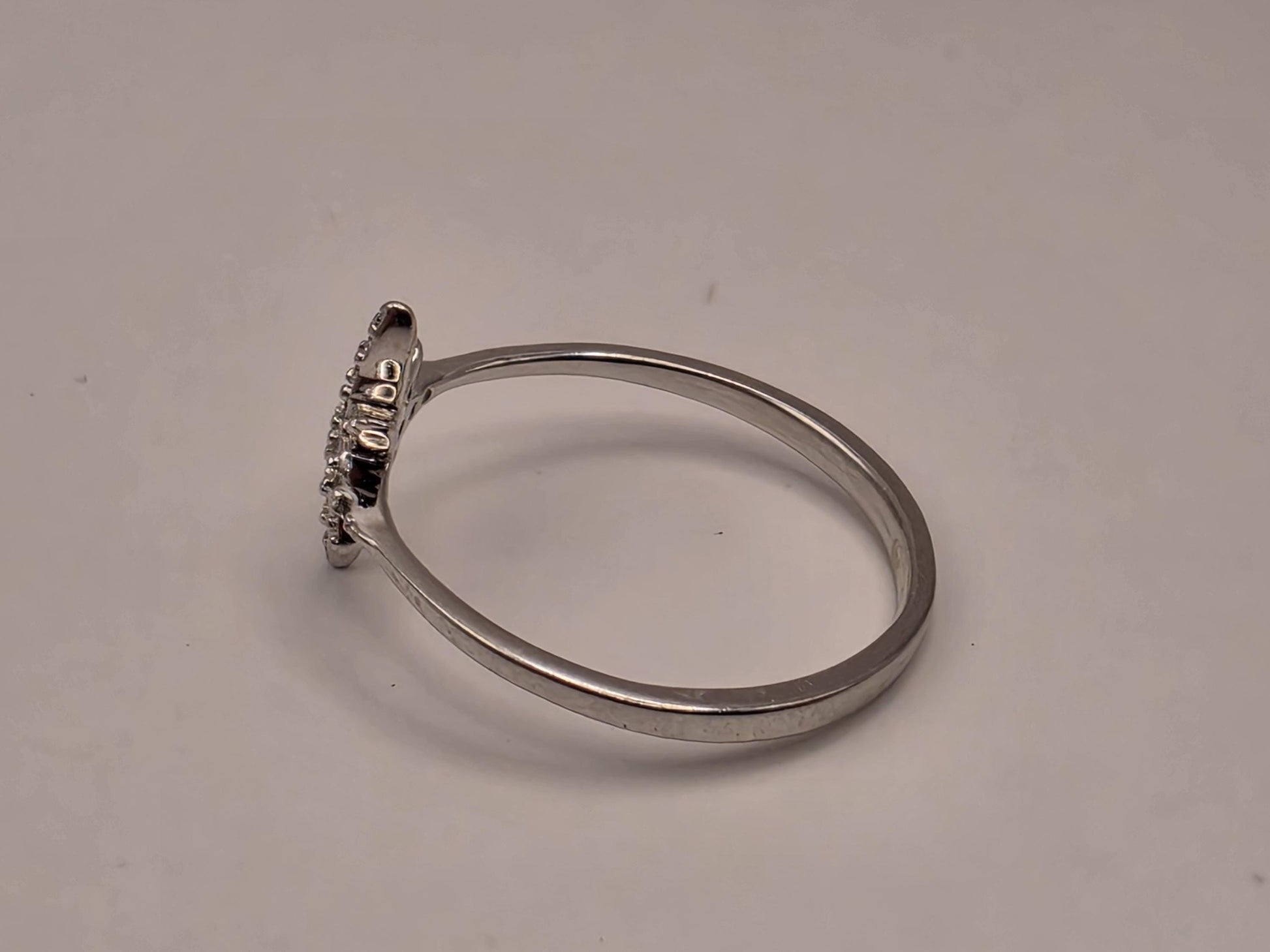 Sterling Silver North Star CZ Ring, Dainty Celestial Band 925 Size 7