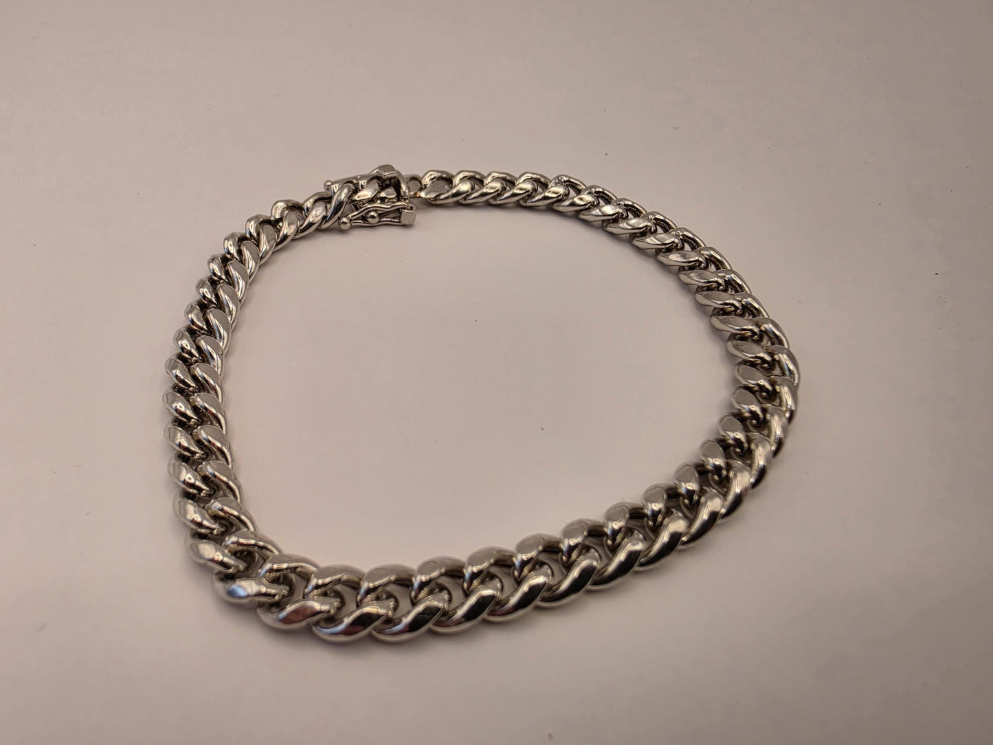 Sterling Silver Cuban Curb Chain Bracelet — 6.5mm 8.5 Inch 925