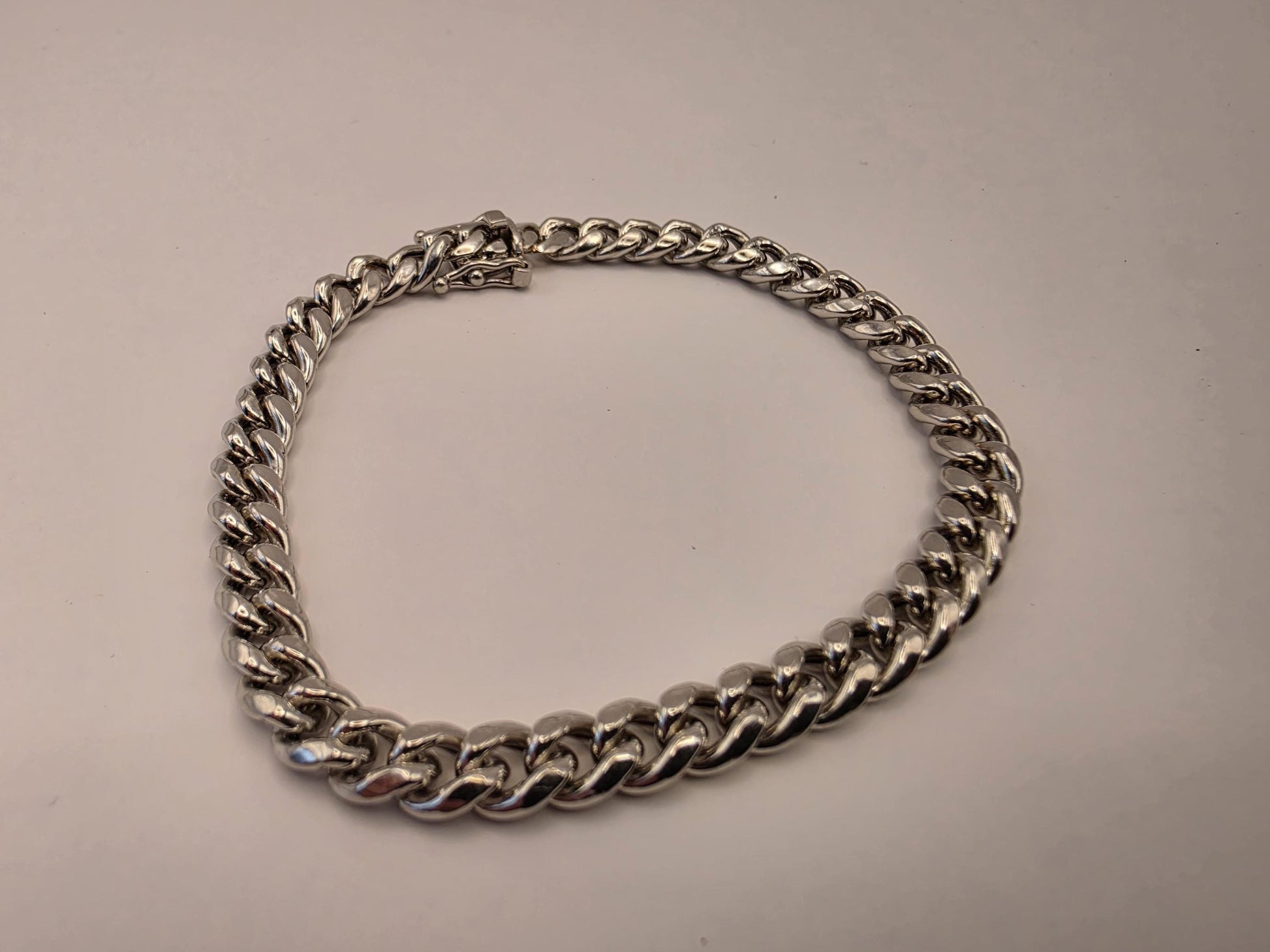 Sterling Silver Cuban Curb Chain Bracelet — 6.5mm 8.5 Inch 925
