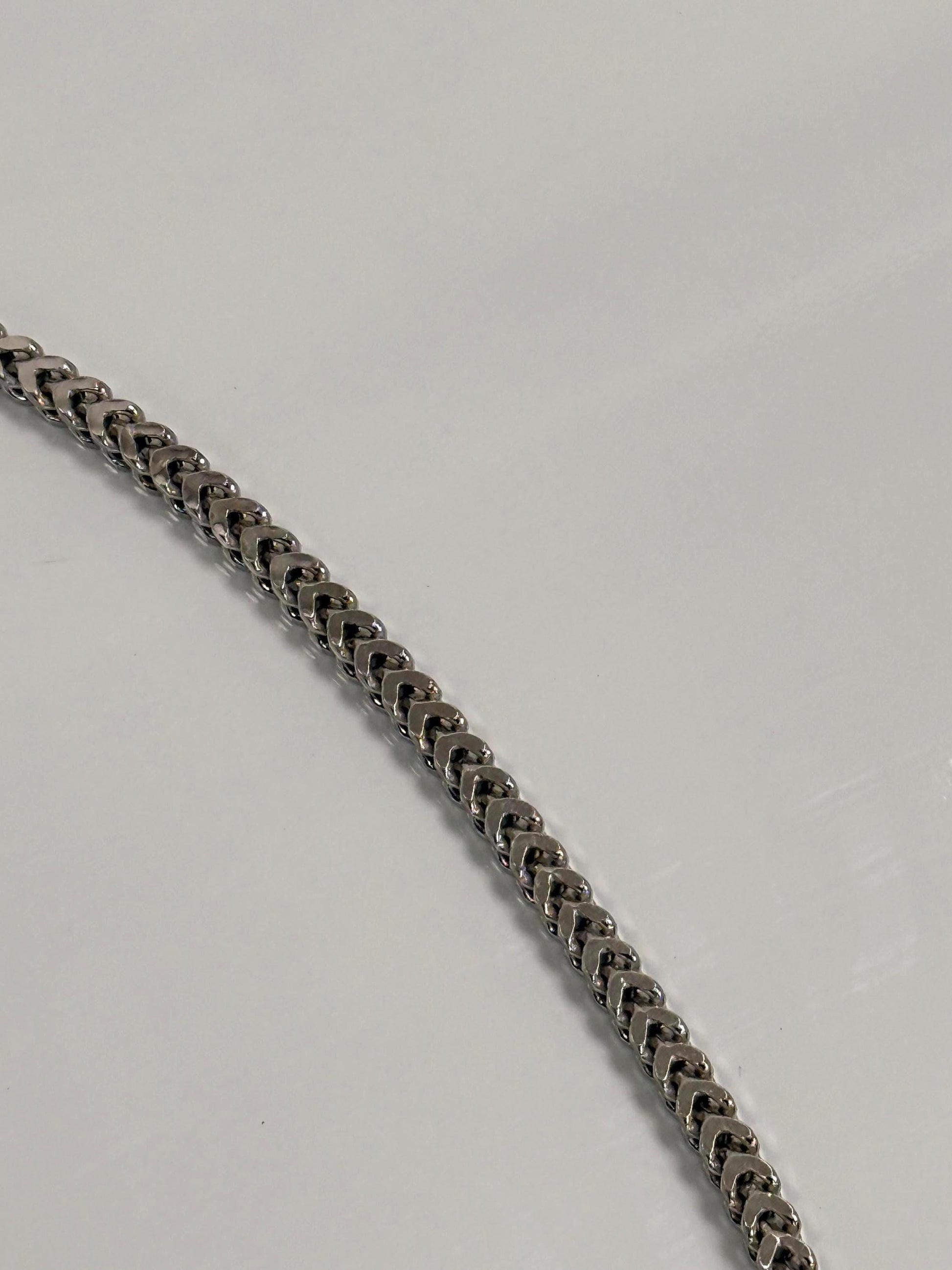 Mens Sterling Silver Franco Chain | 20 Inch 925 Silver | 5mm Thick Franco Necklace
