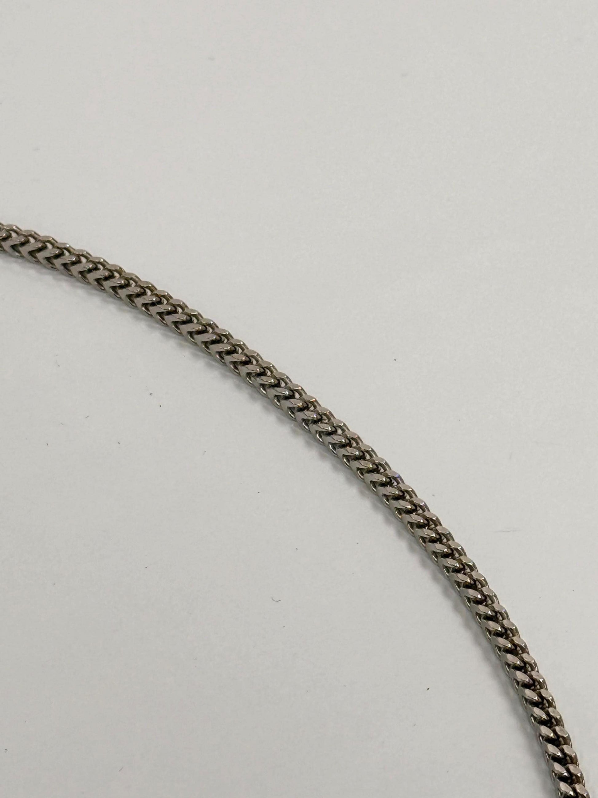 Sterling Silver Franco Chain Necklace | 18 Inch 925 Silver | 3mm Franco Chain for Women