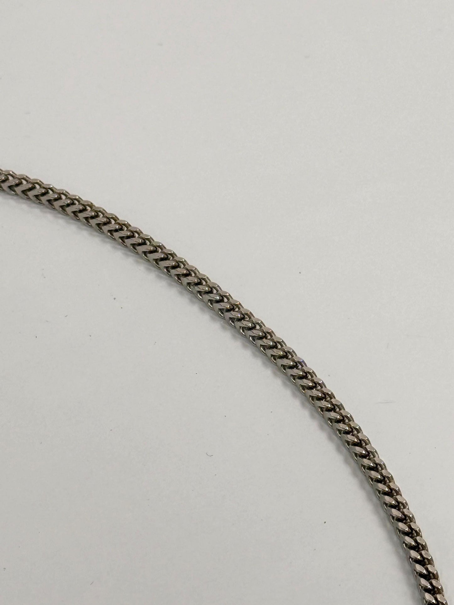 Sterling Silver Franco Chain Necklace | 18 Inch 925 Silver | 3mm Franco Chain for Women