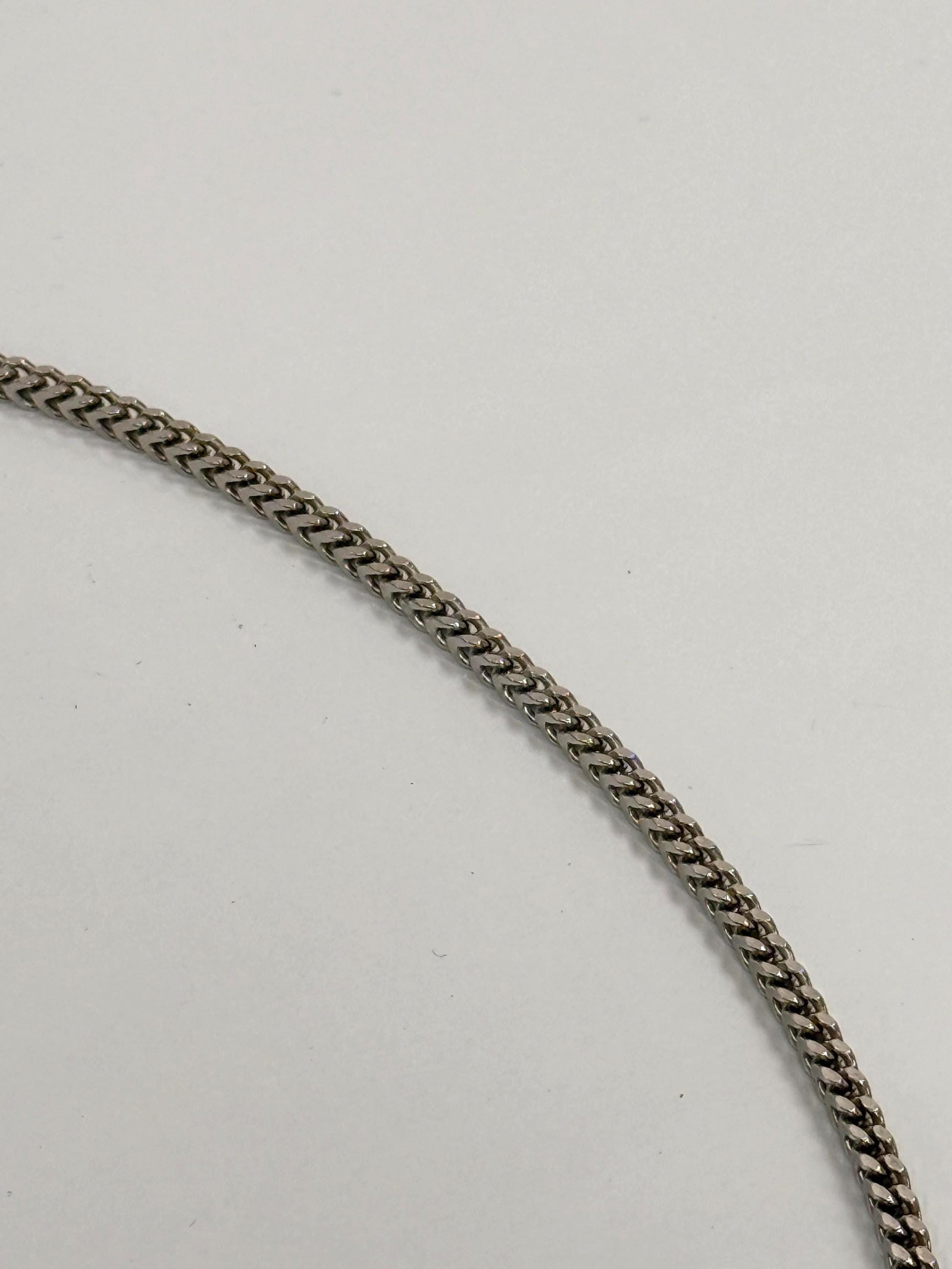 Sterling Silver Franco Chain Necklace | 18 Inch 925 Silver | 3mm Franco Chain for Women