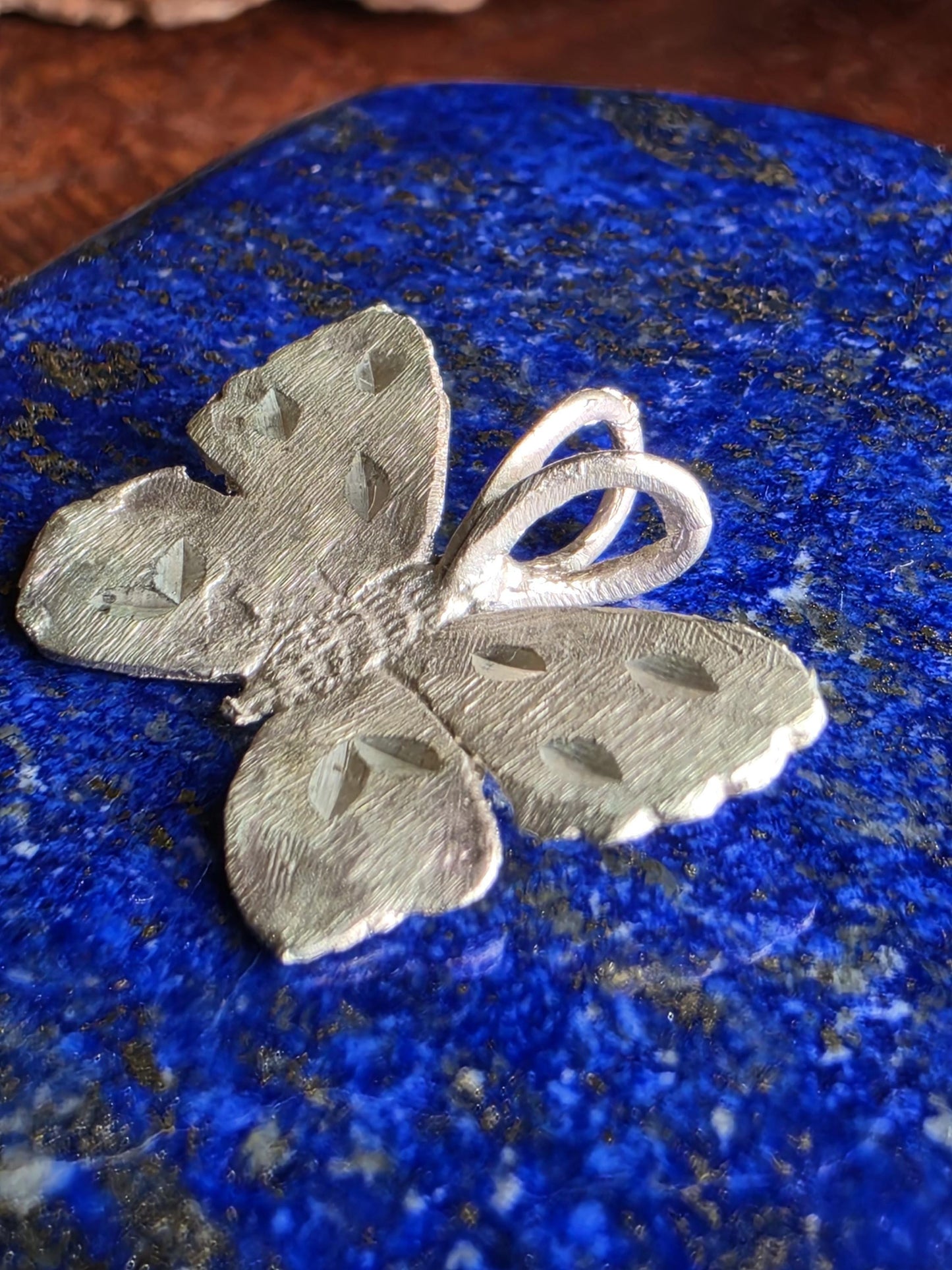 Sterling Silver Butterfly Pendant | 925 Silver Butterfly Charm | Handcrafted Artisan Pendant