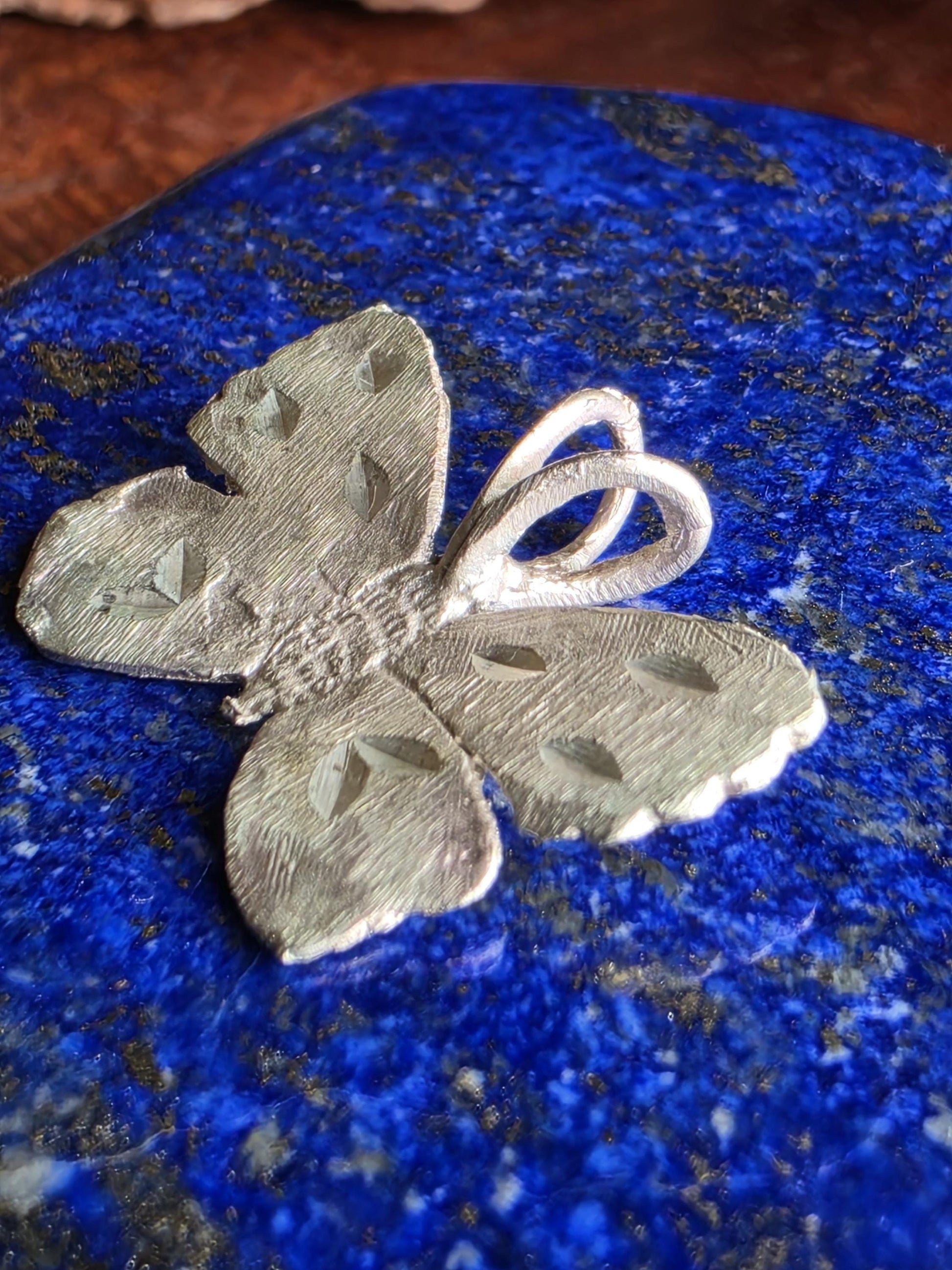 Sterling Silver Butterfly Pendant | 925 Silver Butterfly Charm | Handcrafted Artisan Pendant