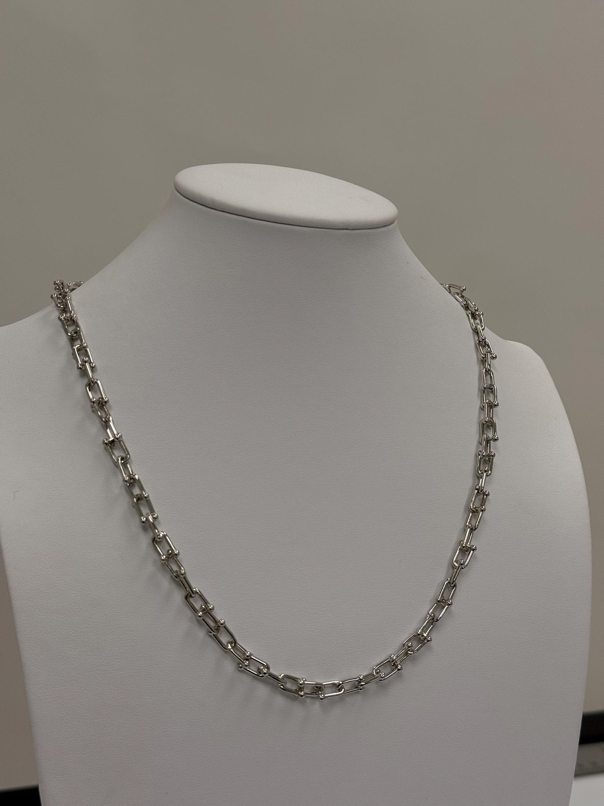 Sterling Silver Paperclip Chain Necklace | 925 Silver | 28 Inch | 6.5mm | Long Opera Length