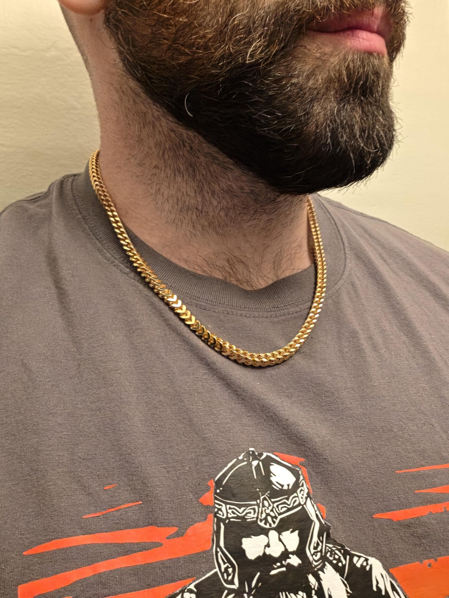 Heavy 925 Sterling Silver Gold Plated Franco Chain Necklace 22" | 36 Grams | Thick Gold Chain | Men's Women's Hip Hop Jewelry | Box Clasp