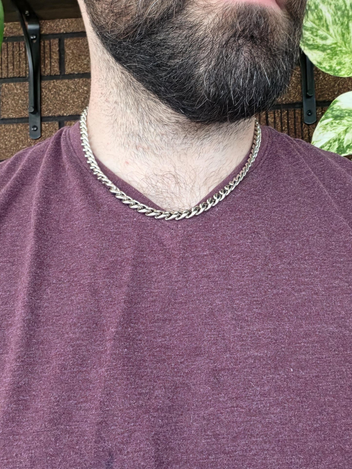 20 Inch Sterling Silver Cuban Link Chain Necklace | Italian Cut 925 Silver | Men's Women's Choker Length Chain