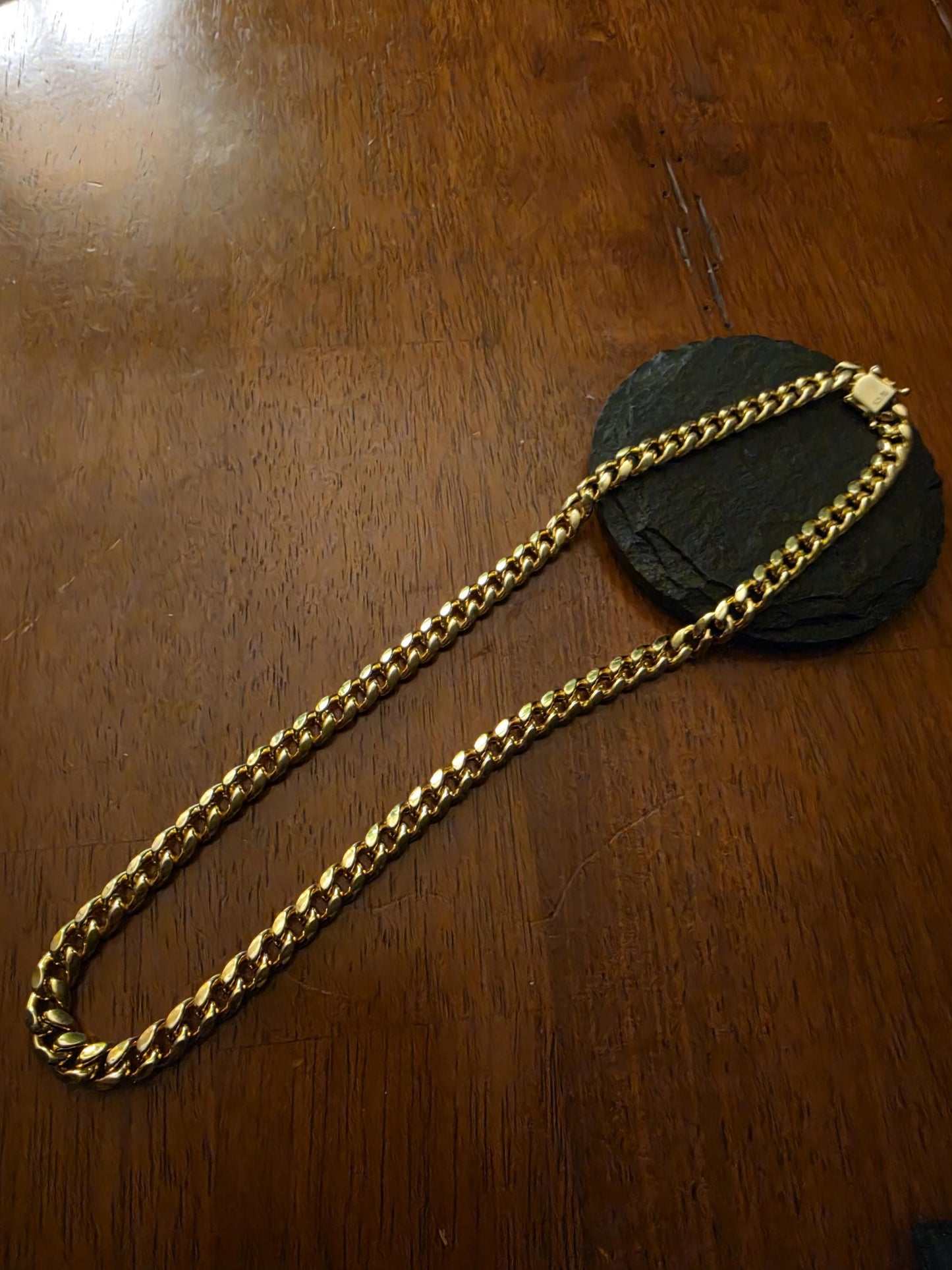 Heavy 925 Sterling Silver Gold Plated Miami Cuban Link Chain Necklace | 8.76mm | Thick Gold Chain | Men's Women's Hip Hop Jewelry | Box Clas