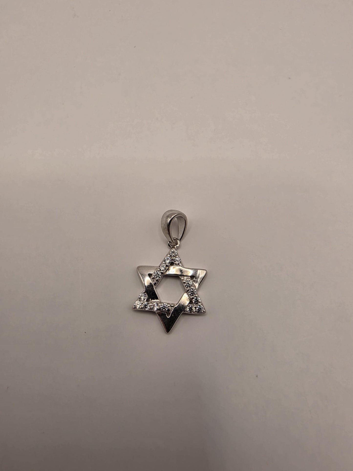 Sterling Silver Star of David Pendant | 925 Silver CZ Outline Jewish Star Charm | Dainty Magen David Pendant