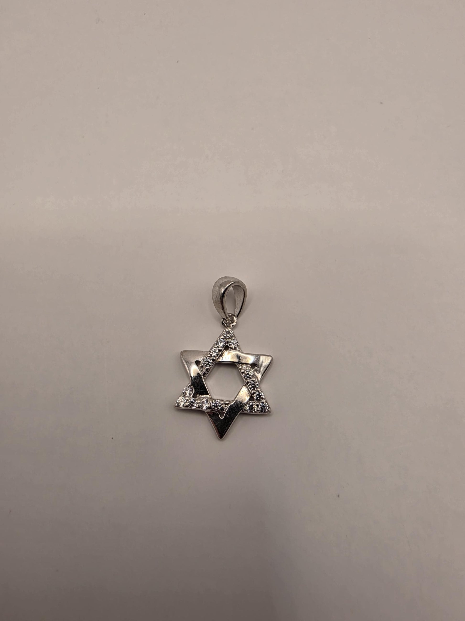 Sterling Silver Star of David Pendant | 925 Silver CZ Outline Jewish Star Charm | Dainty Magen David Pendant