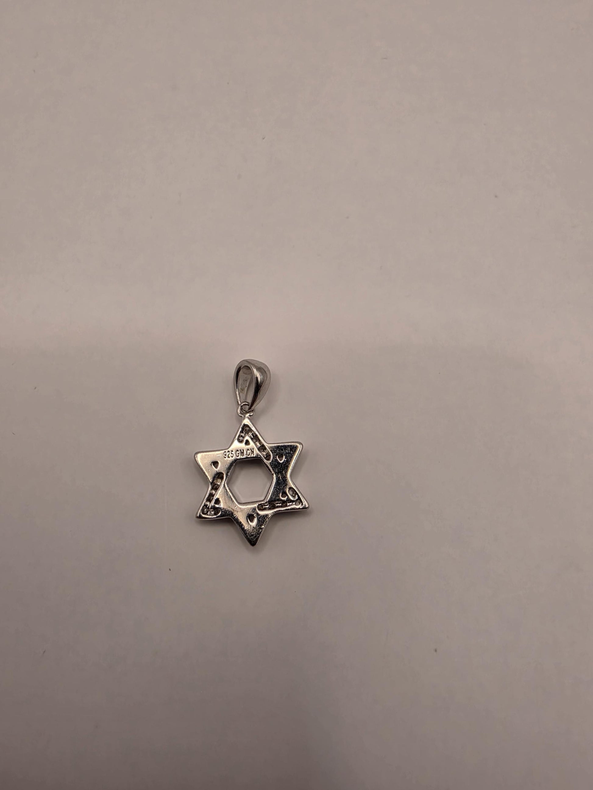 Sterling Silver Star of David Pendant | 925 Silver CZ Outline Jewish Star Charm | Dainty Magen David Pendant
