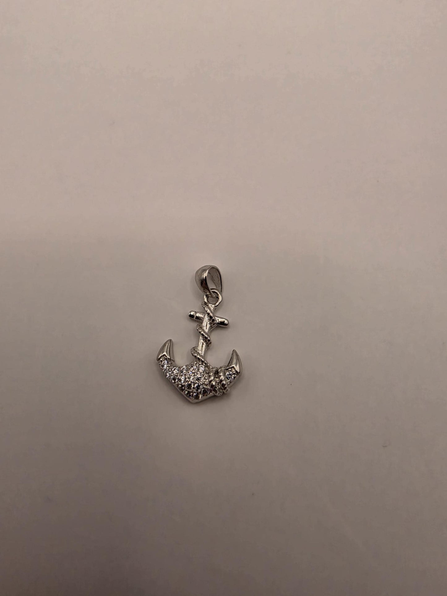 Sterling Silver Anchor Pendant | 925 Silver Nautical Anchor Charm | Rope Anchor Necklace Pendant | Charm Pendant Gift