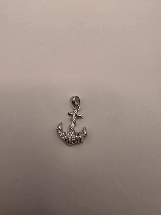 Sterling Silver Anchor Pendant | 925 Silver Nautical Anchor Charm | Rope Anchor Necklace Pendant | Charm Pendant Gift