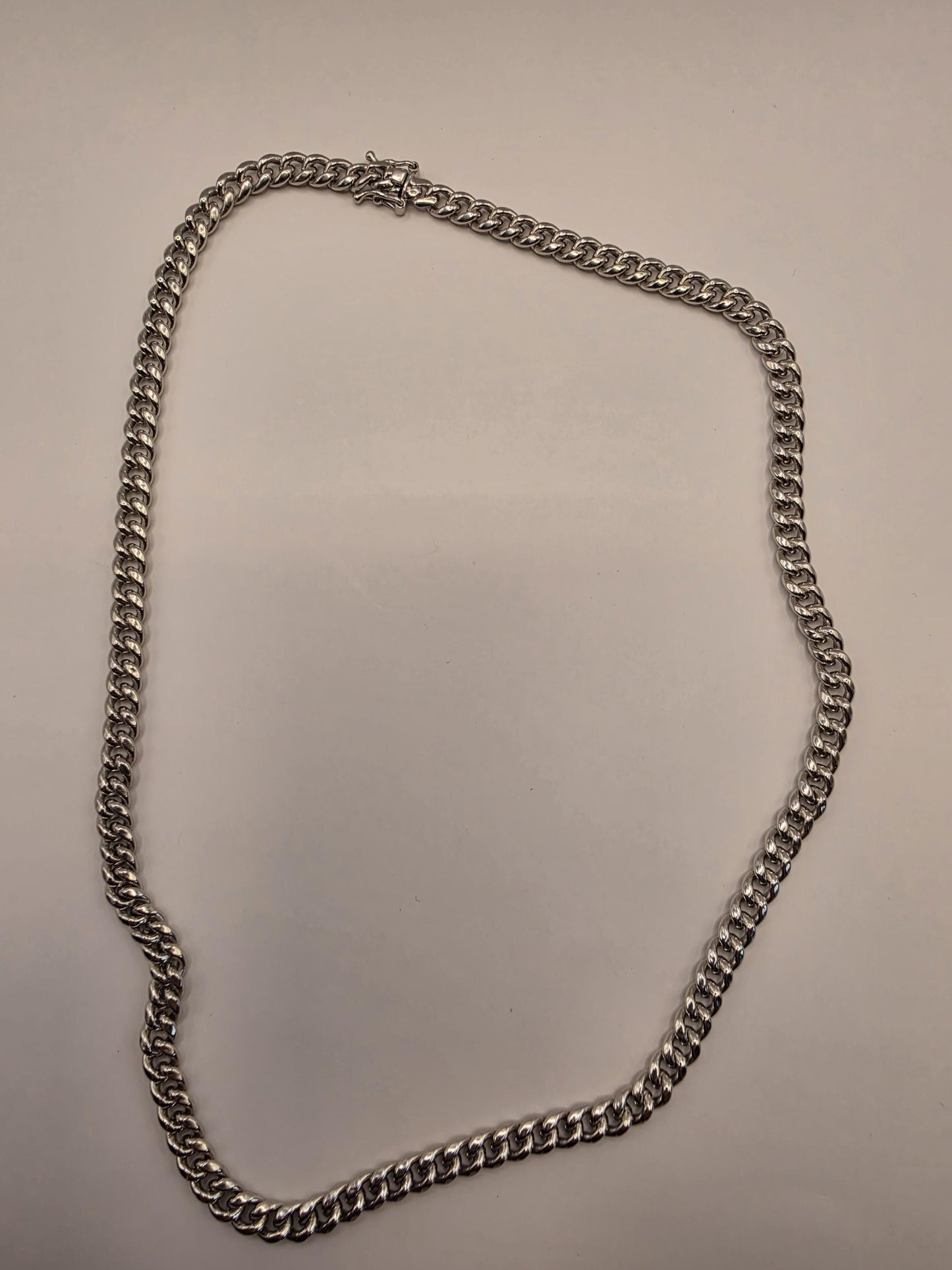 Sterling Silver Cuban Link Chain Necklace | 925 Silver | 18 Inch | 5.45mm