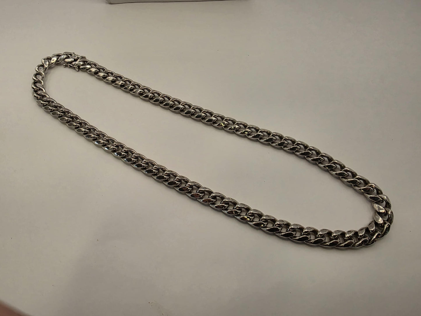 Sterling Silver Cuban Link Chain Necklace 22 Inch 10mm Wide Heavy 68.2g Solid 925 Men's Women's