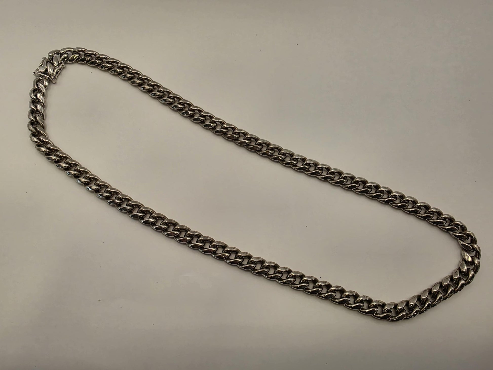 Sterling Silver Cuban Link Chain Necklace 22 Inch 8.8mm Wide Solid 925 45.7g Men's Women's Chain