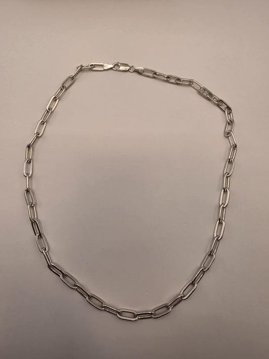 Sterling Silver Paperclip Chain Necklace | 925 Silver | 20 Inch | 5.67mm