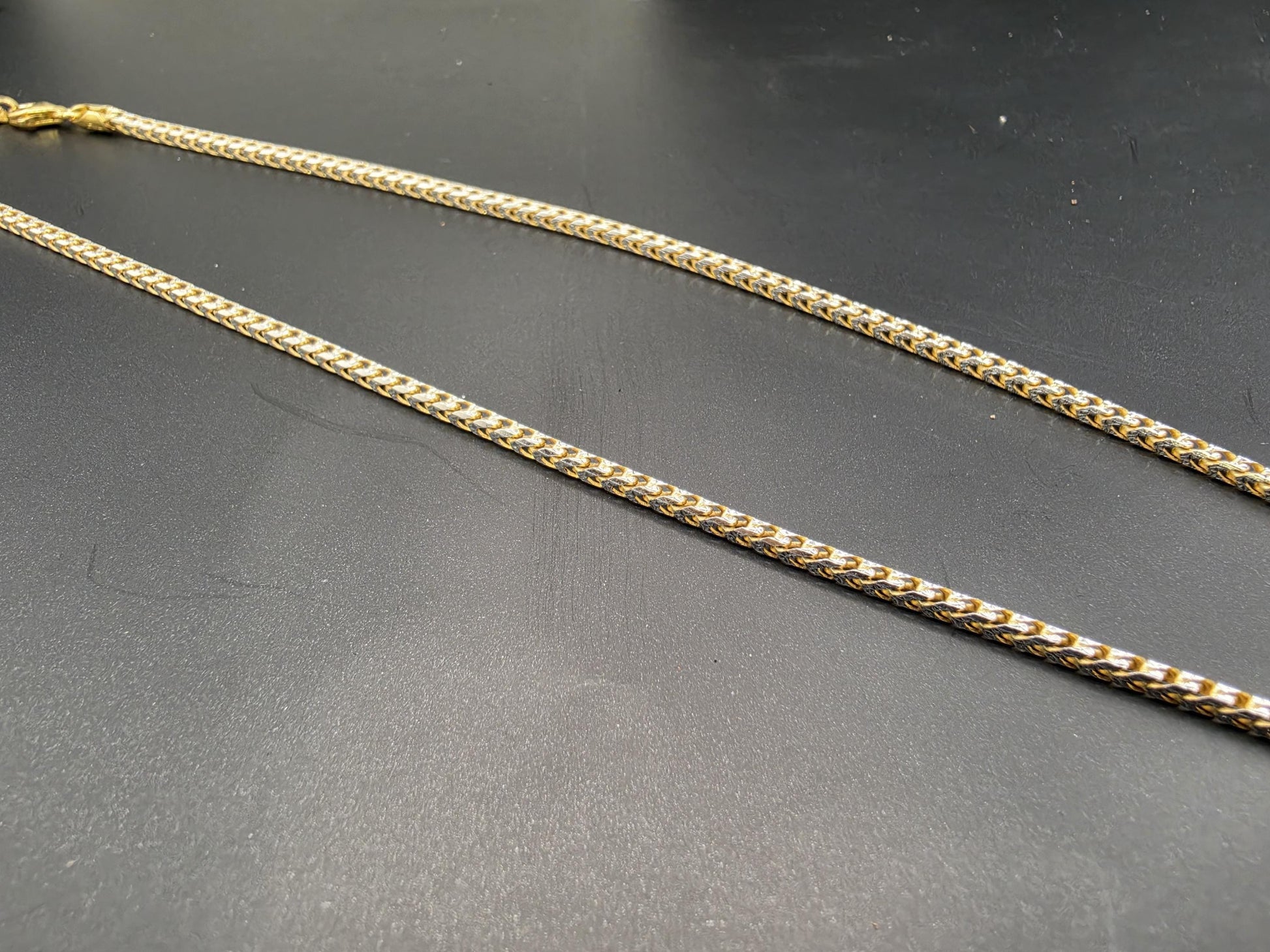 Gold Plated Sterling Silver 2.25mm Wheat Chain Necklace 18.25 Inch