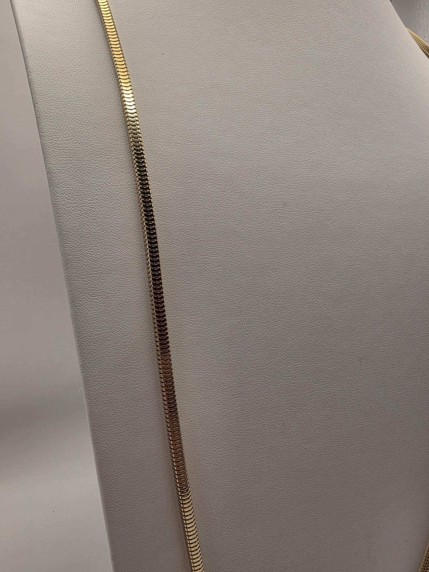 Gold Plated Sterling Silver 3.5mm Snake Chain Necklace 36 Inch