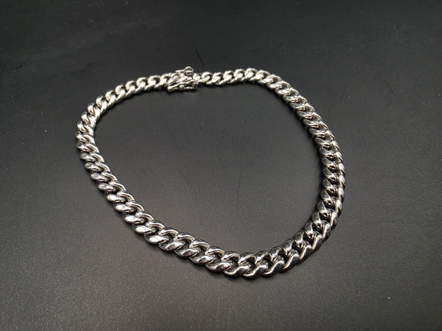 Sterling Silver Cuban Curb Chain Bracelet | 925 Silver .25 Inch Chain Bracelet 8 Inch