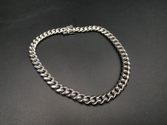 Sterling Silver Cuban Curb Chain Bracelet | 925 Silver .25 Inch Chain Bracelet 8 Inch