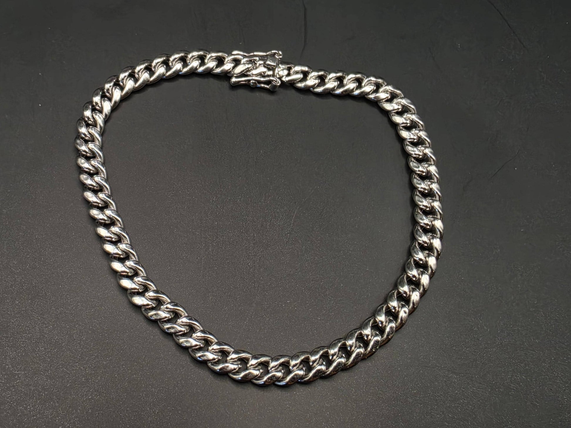 Sterling Silver Cuban Curb Chain Bracelet | 925 Silver .25 Inch Chain Bracelet 8 Inch