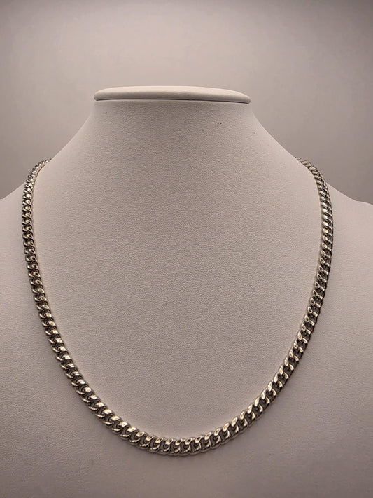 Sterling Silver Cuban Curb Chain Necklace | 925 Silver 5mm Chain 20 Inch