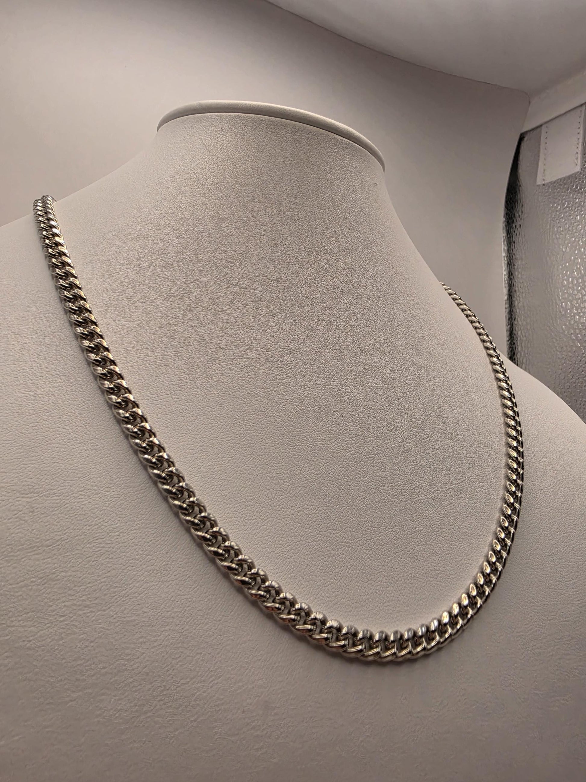 Sterling Silver Cuban Curb Chain Necklace | 925 Silver 5mm Chain 20 Inch