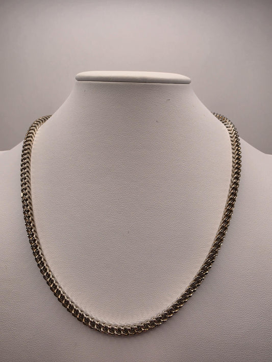 Sterling Silver Franco Chain Necklace | 925 Silver 4mm Chain 20 Inch