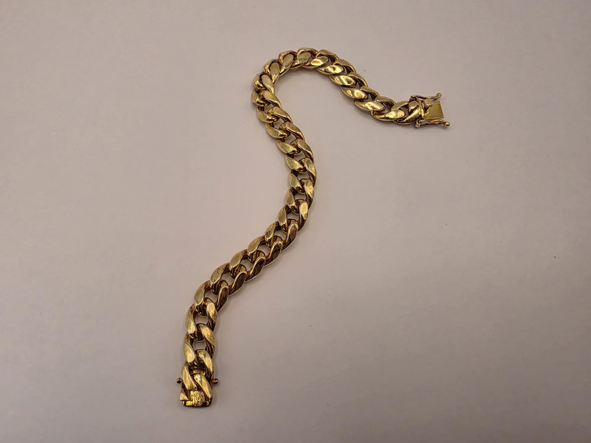 Gold Plated Cuban Link Bracelet | 925 Silver Gold Bracelet 9 Inch 10mm