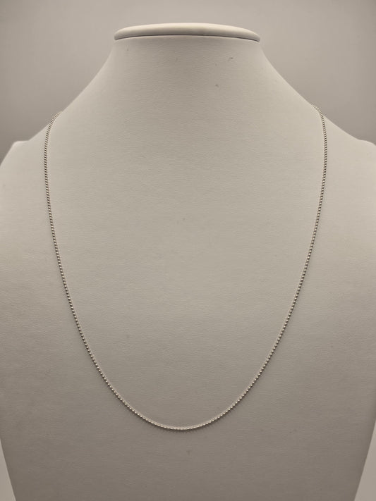 Sterling Silver Ball Chain Necklace, 1.25mm 24 Inch Lobster Clasp 925