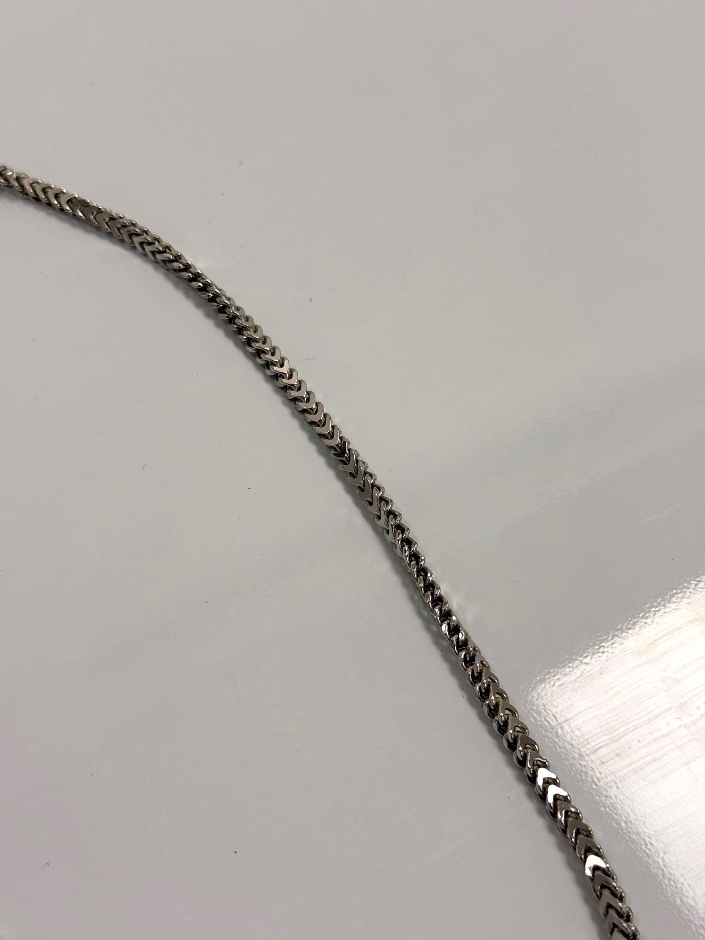 Sterling Silver Franco Chain Necklace | 20 Inch 925 Silver | 3mm Franco Chain for Women