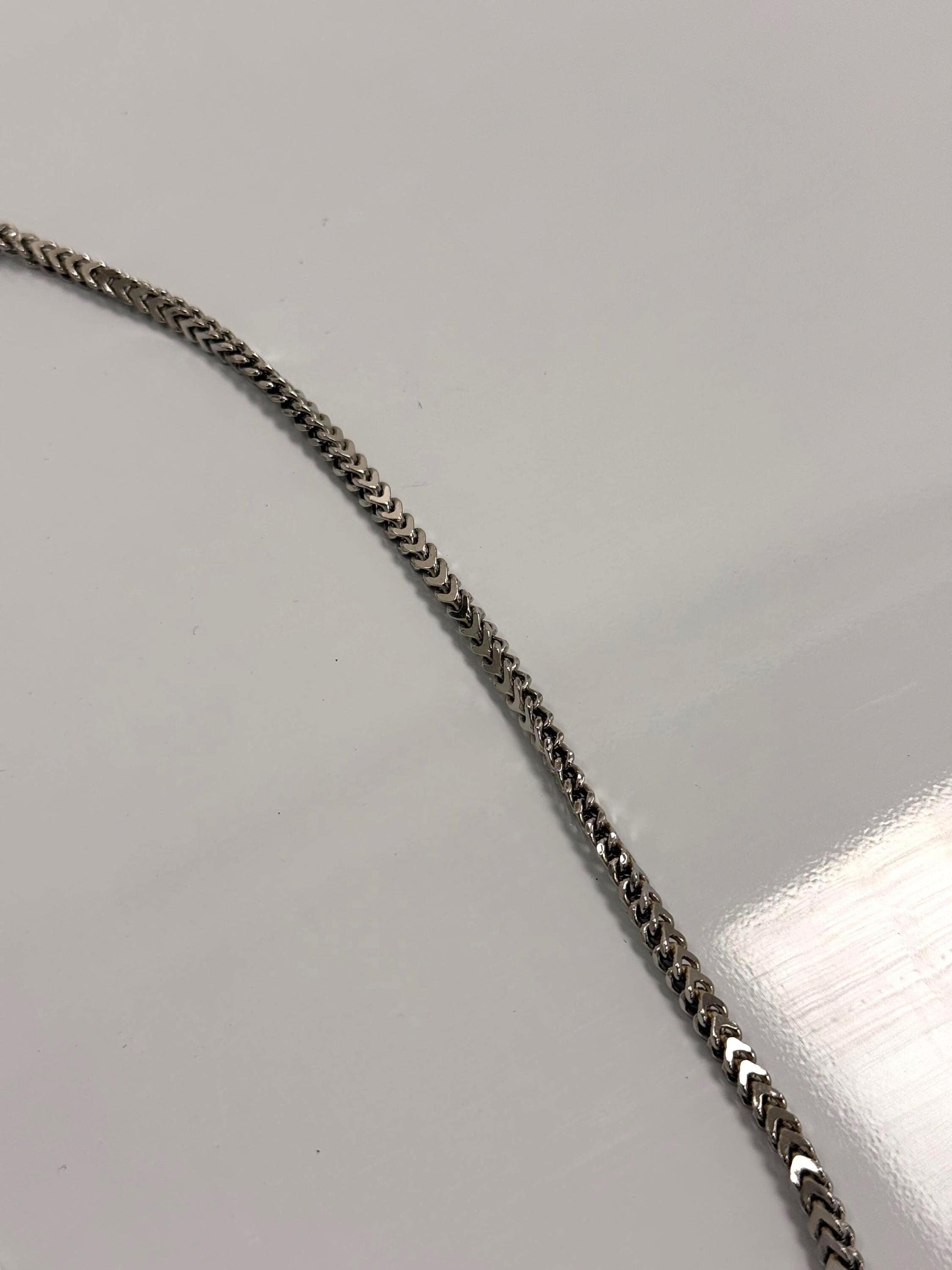 Sterling Silver Franco Chain Necklace | 20 Inch 925 Silver | 3mm Franco Chain for Women