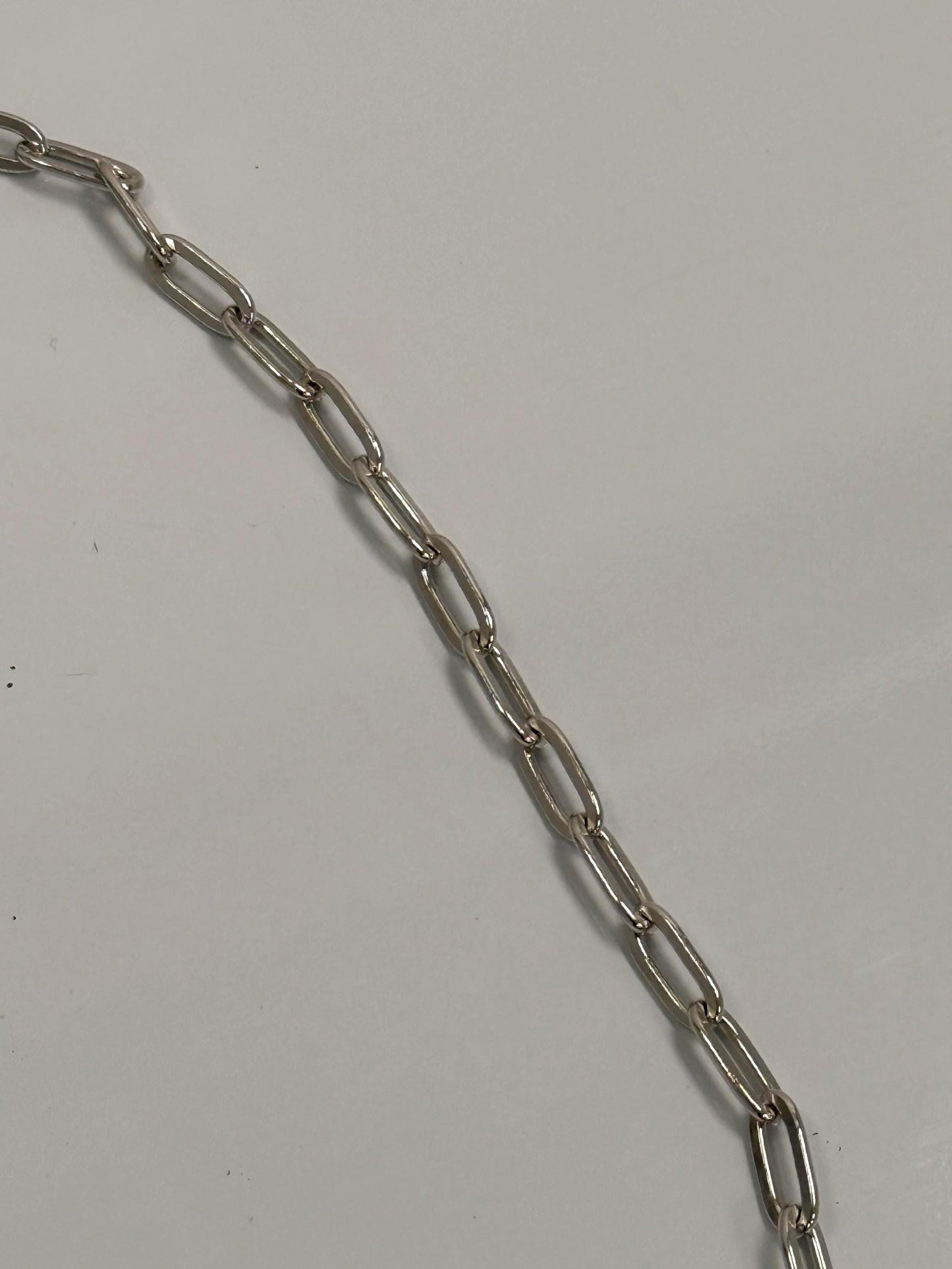Sterling Silver Paperclip Chain Necklace | 18 Inch 925 Silver | Paperclip Link Chain for Women