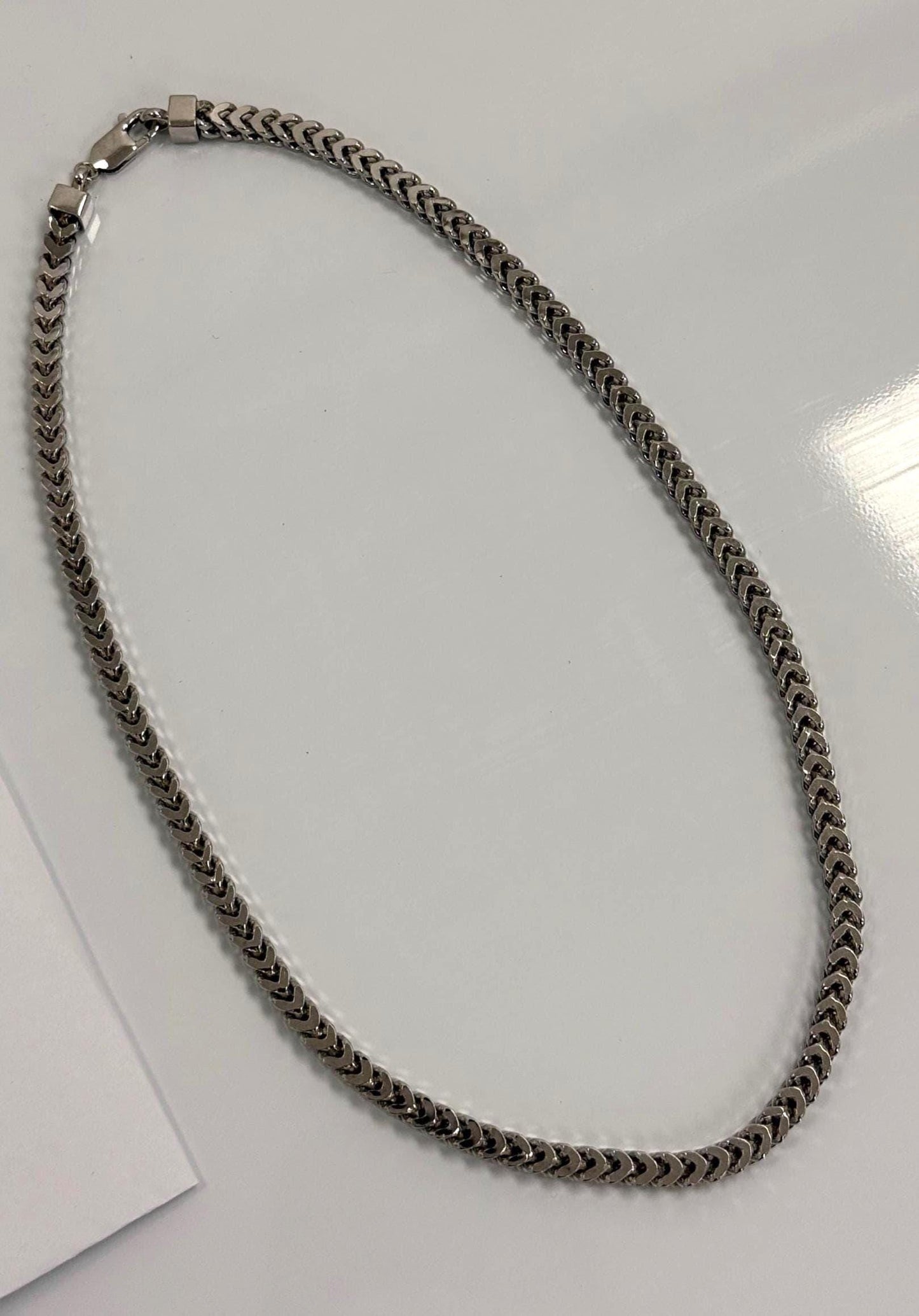 Mens Sterling Silver Franco Chain | 20 Inch 925 Silver | 5mm Thick Franco Necklace