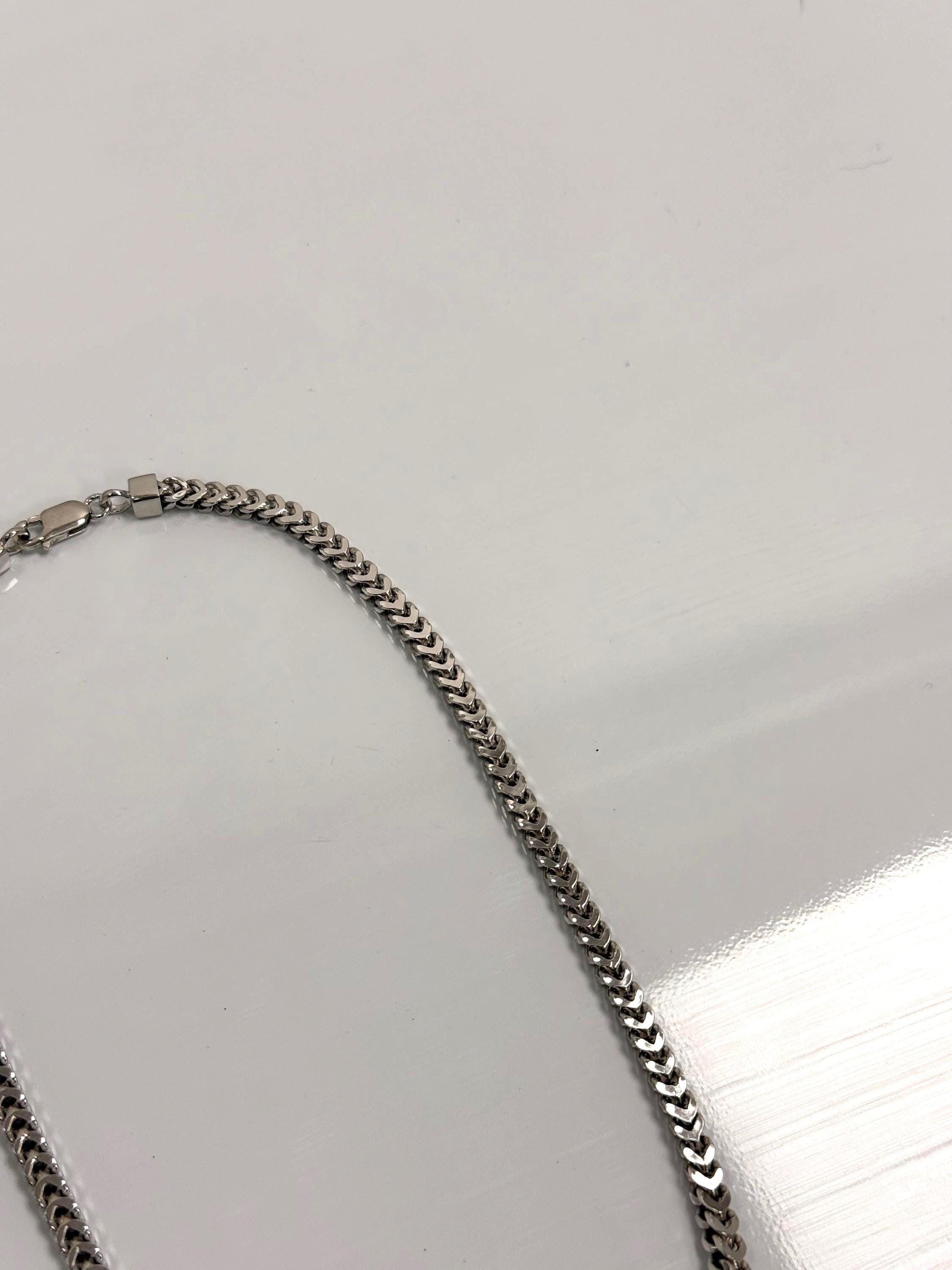 Mens Sterling Silver Franco Chain | 18 Inch 925 Silver | 4.4mm Thick Franco Necklace