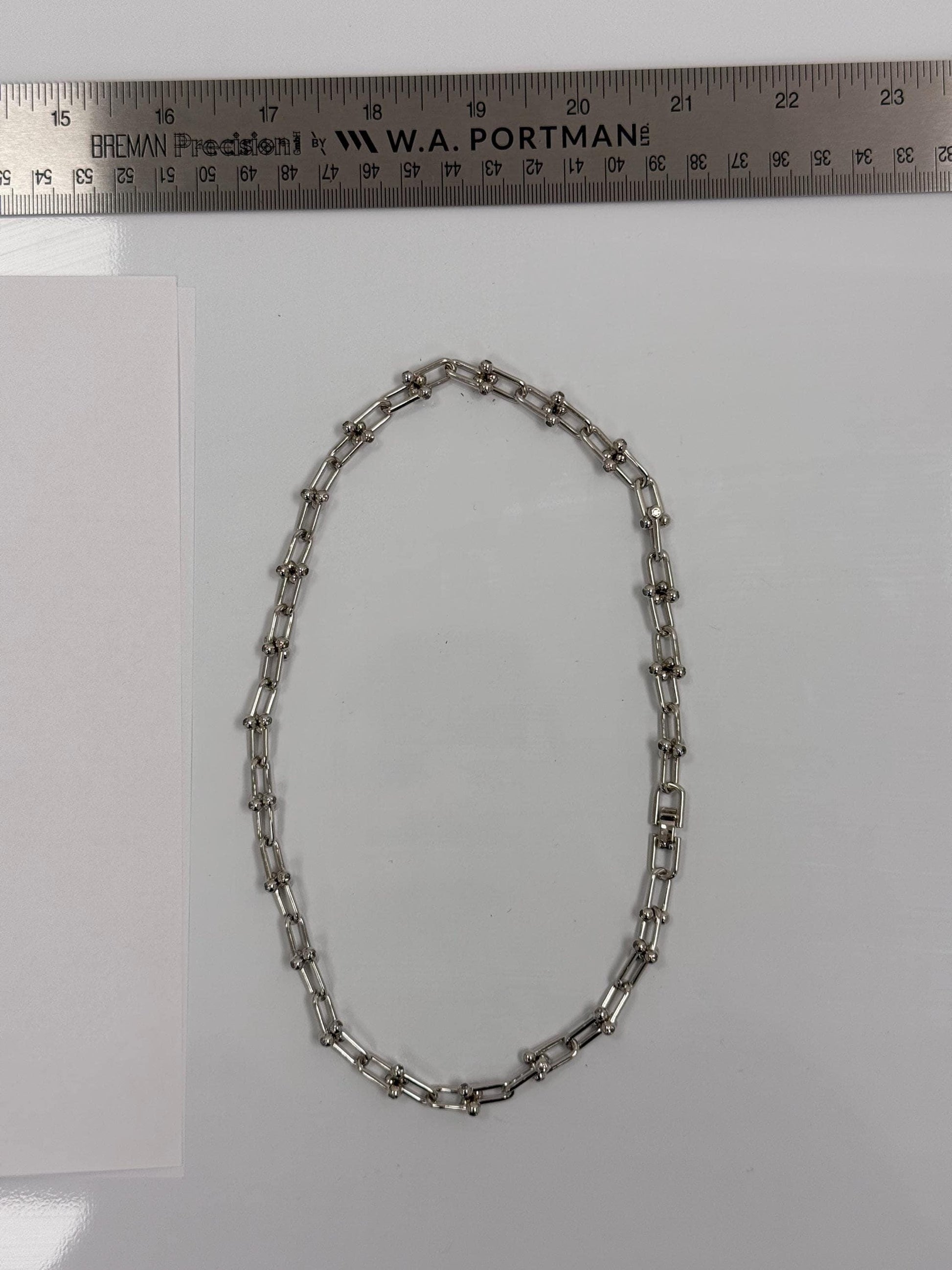 Sterling Silver Paperclip Chain Necklace | 925 Silver | 18 Inch | 6.55mm | Chunky Link
