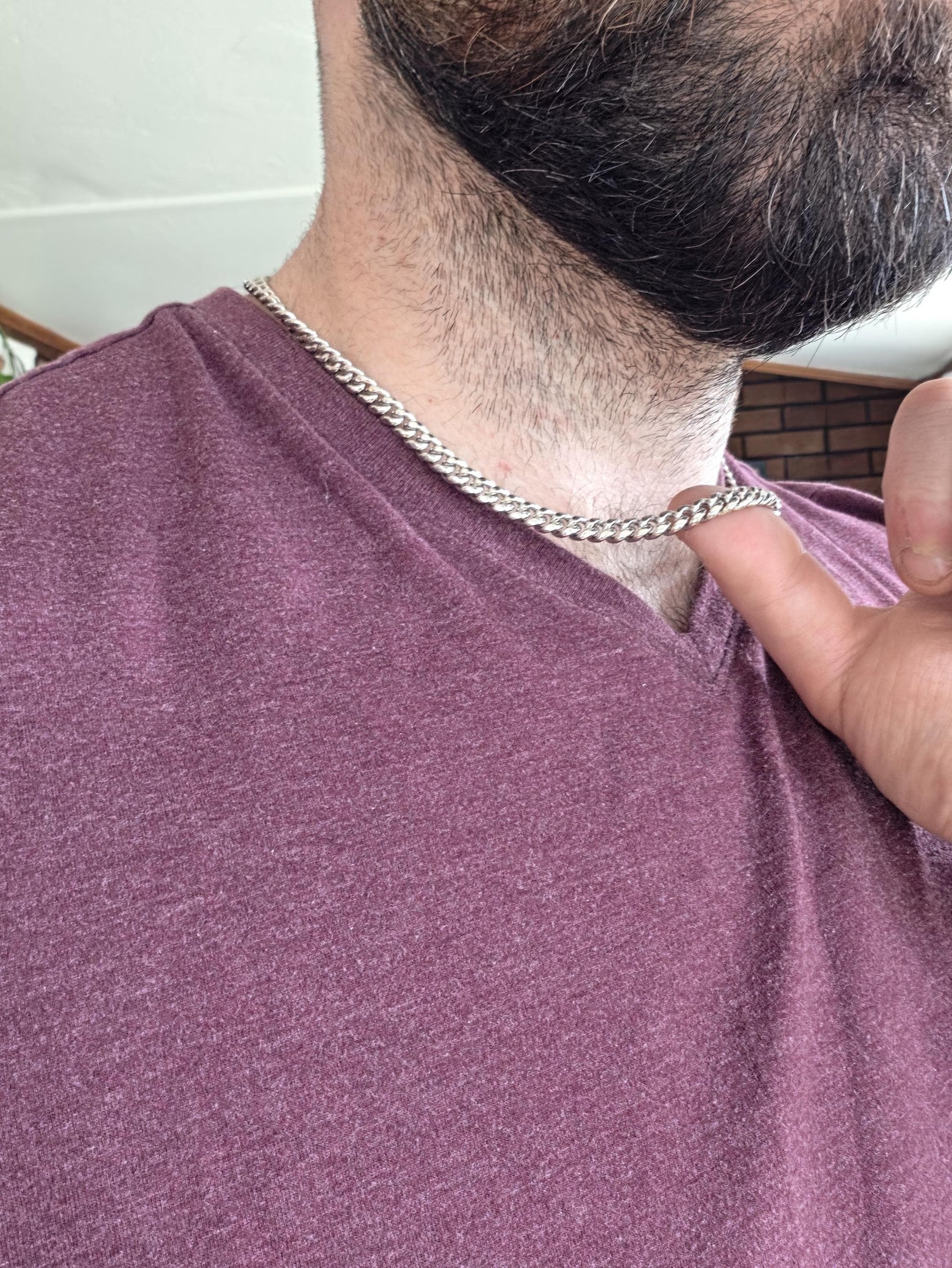20 Inch Sterling Silver Cuban Link Chain Necklace | Lightweight Italian Cut 925 Silver | Everyday Layering Chain
