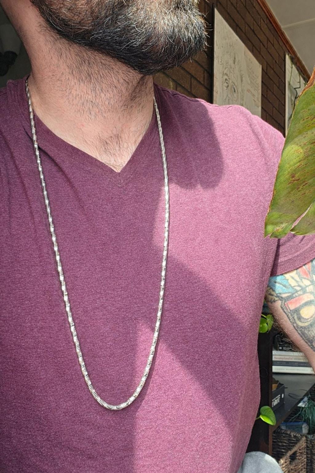 36 Inch Sterling Silver Snake Chain Necklace | Long Italian Cut 925 Silver | Bold Statement Opera Length Chain
