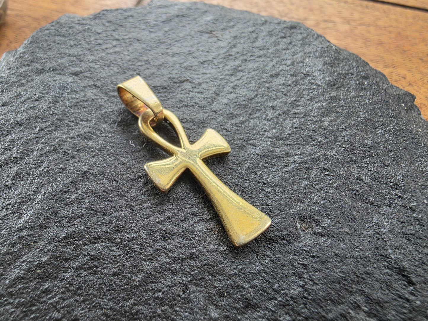 Gold-Plated Sterling Silver Flared Cross Pendant — Small Dainty Cross — 925 Silver — Minimalist Faith Jewelry, Baptism Gift, Everyday Cross