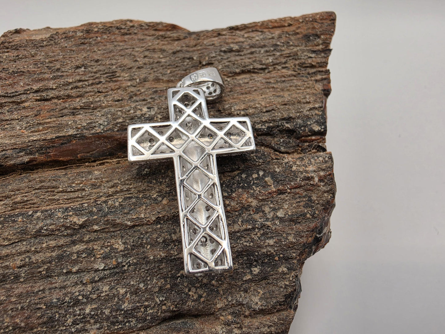 Sterling Silver Iced Out Crucifix Pendant with CZ Pave Jesus Figure 925 Christian Hip Hop Religious Catholic Faith Jewelry