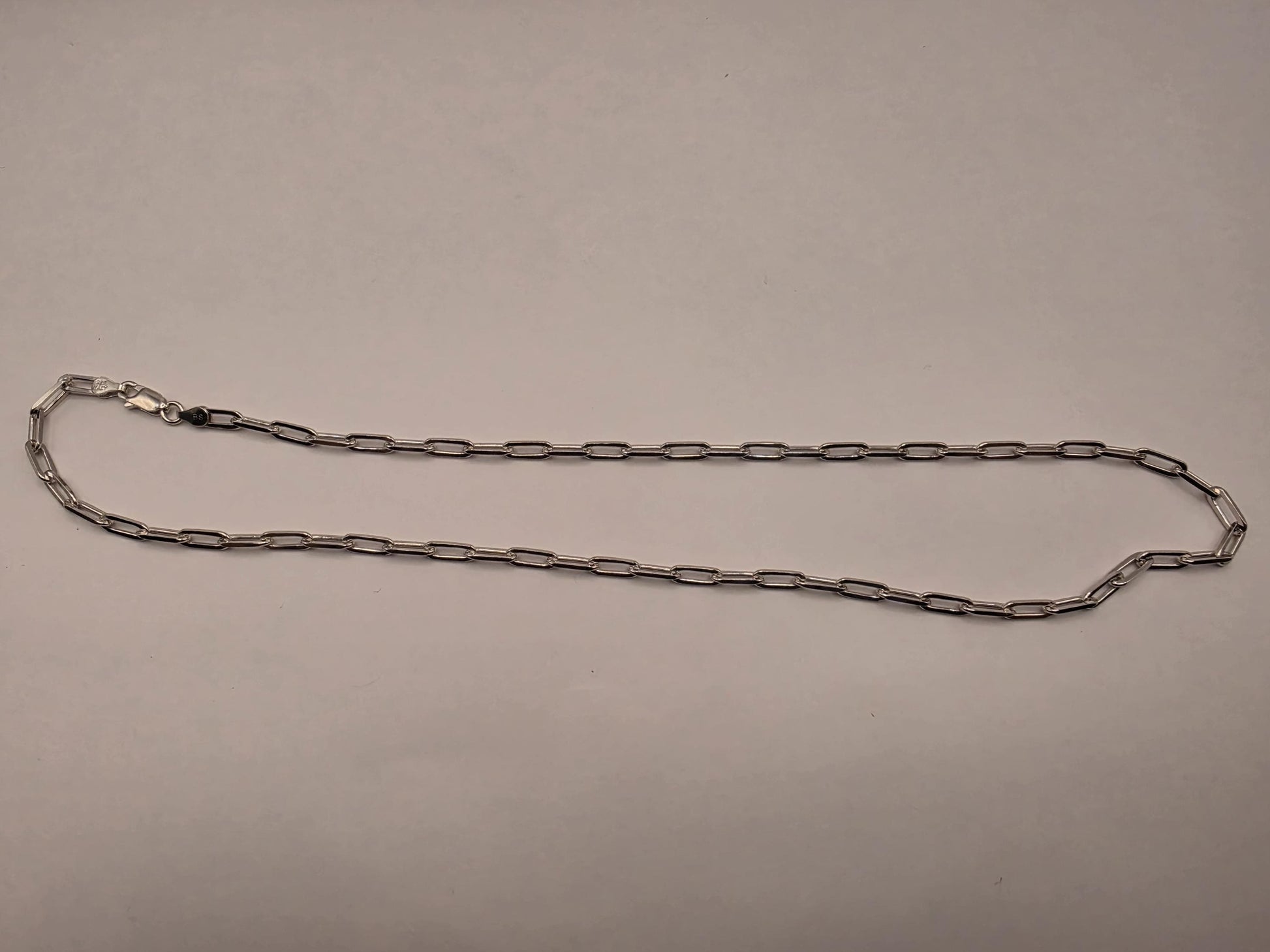Sterling Silver Paperclip Chain Necklace | 925 Silver | 20 Inch | 3.6mm Paperclip Link Chain