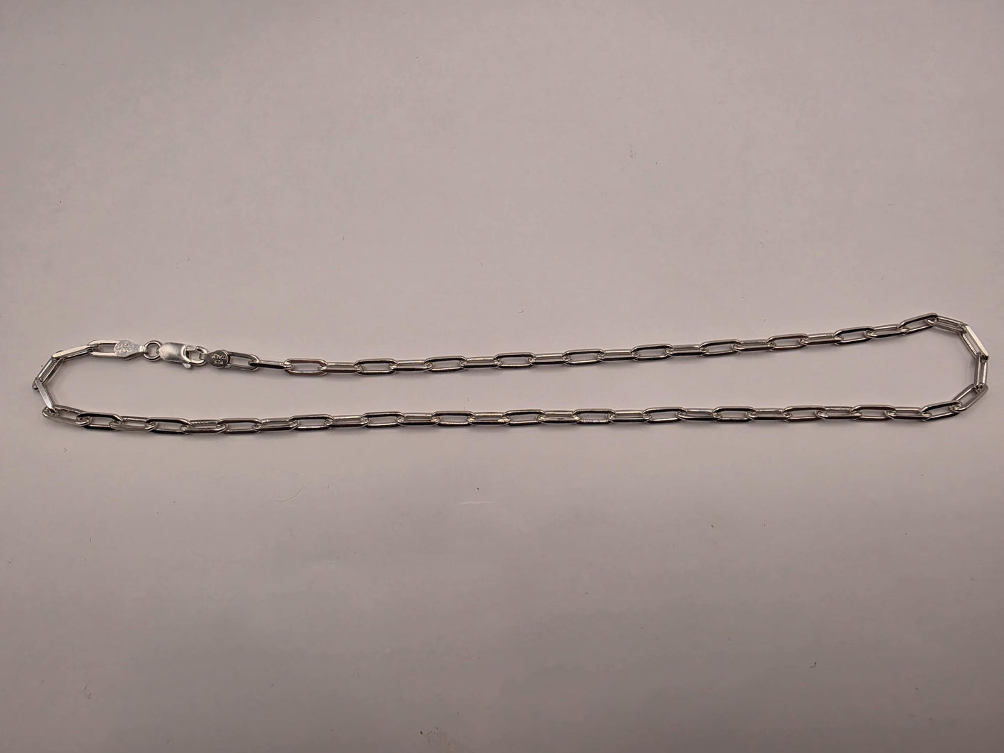 Sterling Silver Paperclip Chain Necklace | 925 Silver | 18 Inch | 3.8mm Paperclip Link Chain