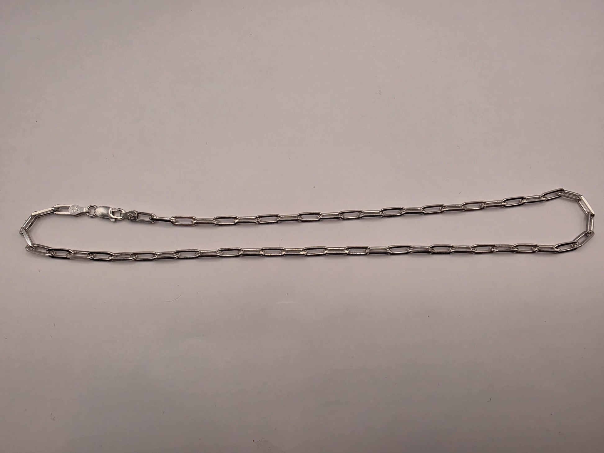 Sterling Silver Paperclip Chain Necklace | 925 Silver | 18 Inch | 3.8mm Paperclip Link Chain